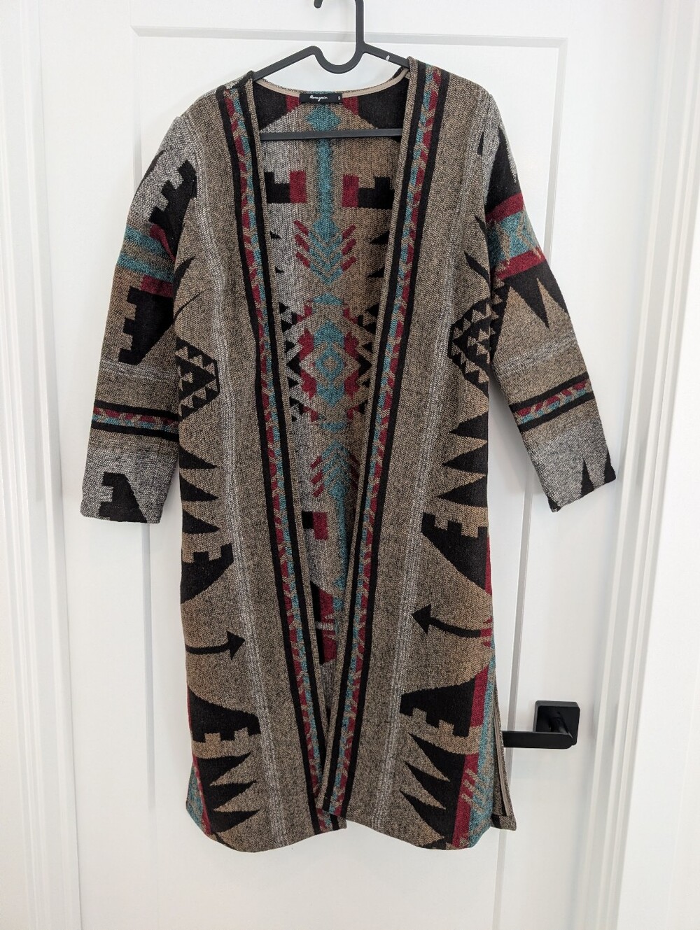 Aztec print sweater jacket Size Small